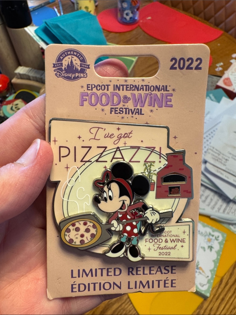 Disney Minnie mouse Epcot food & Wine festival Minnie mouse 2022 pin NWT